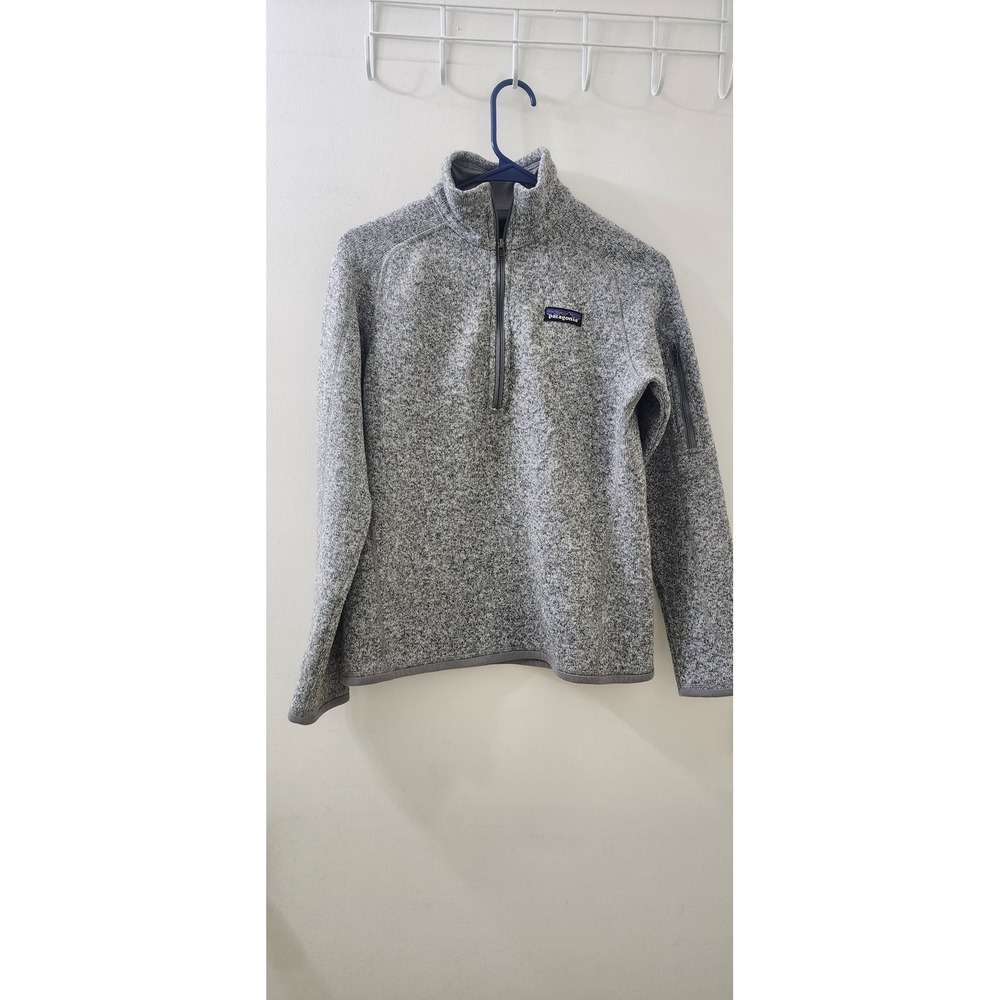 Patagonia Better Sweater 1/4 Zip Pullover Fleece Gray Womens Small 25527